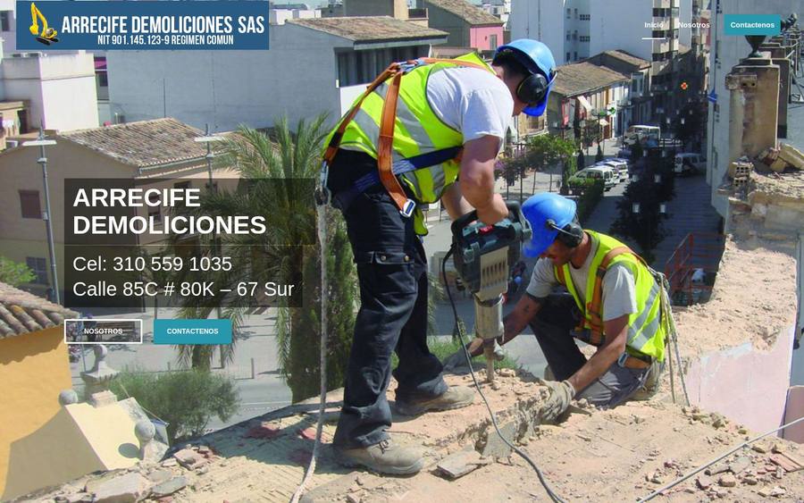 Página web de Arrecife Demoliciones desarrollada por Creativo Estudio Web